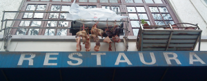 hanging chicken